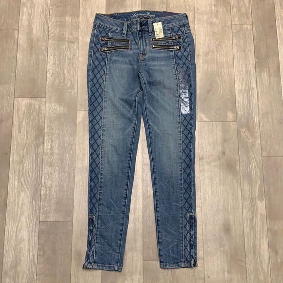NWT American Eagle Low‎ Rise Super Skinny Ankle Stretch Jegging Jeans - Picture 1 of 9